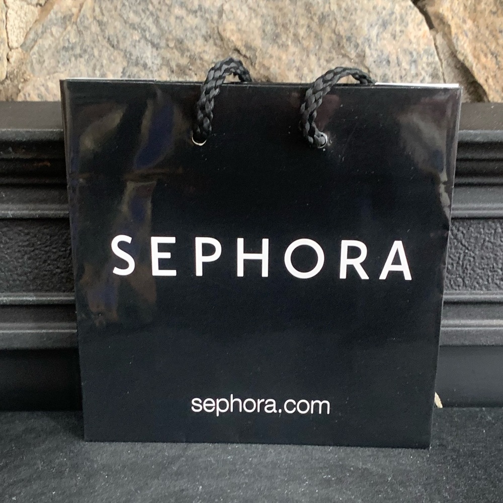 Sephora Paper Shopping Gift Bag Black and White Retro 6x6”